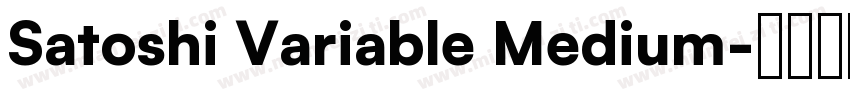 Satoshi Variable Medium字体转换